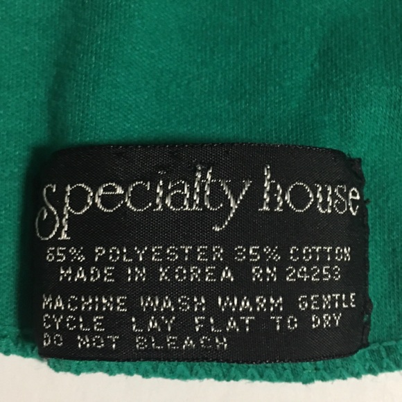 Vtg Unisex Specialty house green turtleneck fold over Dickie cotton blend - Picture 3 of 5